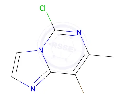 Chemical structure of 8-Bromo-5-chloro-7-methylimidazo[1,2-c]pyrimidine