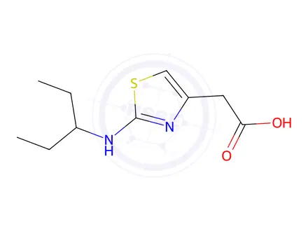 Chemical structure of 2-(2-[(Pentan-3-yl)amino]-1,3-thiazol-4-yl)acetic acid