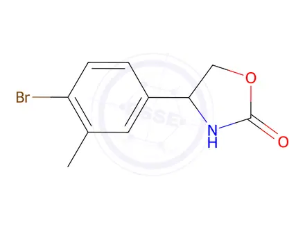 Chemical structure of 4-(4-Bromo-3-methylphenyl)oxazolidin-2-one