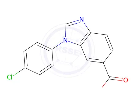 Chemical structure of 1-(4-Chlorophenyl)-1H-1,3-benzodiazole-6-carboxylic Acid