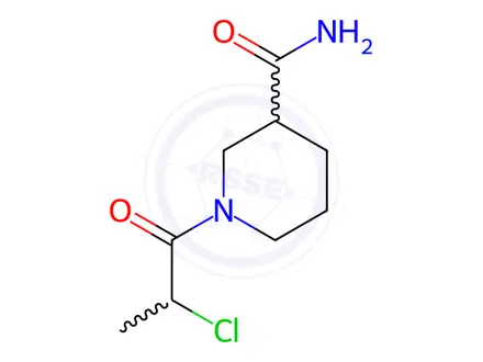 Chemical structure of 1-(2-Chloropropanoyl)piperidine-3-carboxamide