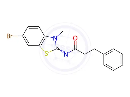 Chemical structure of N-(6-Bromo-3-methylbenzo[d]thiazol-2(3H)-ylidene)-3-phenylpropanamide