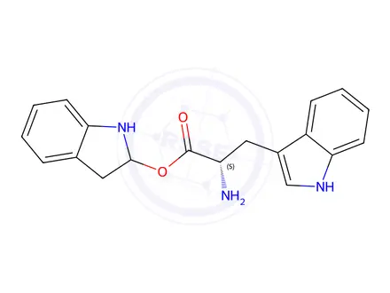 Chemical structure of Indolin-2-yl L-tryptophanate