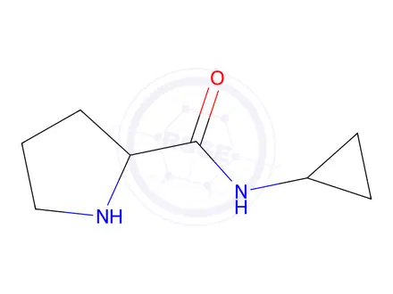 Chemical structure of N-cyclopropylpyrrolidine-2-carboxamide hydrochloride