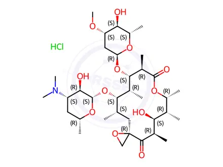 Chemical structure of Oleandomycin hydrochloride