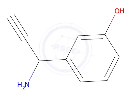Chemical structure of 3-(1-Aminoprop-2-yn-1-yl)phenol