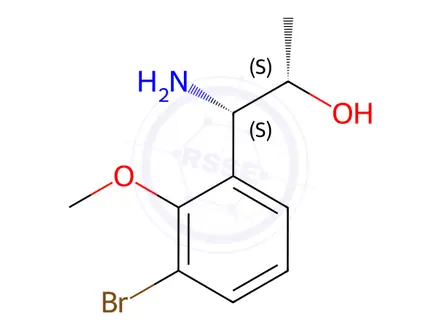 Chemical structure of (1S,2S)-1-AMINO-1-(3-BROMO-2-METHOXYPHENYL)PROPAN-2-OL