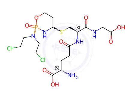 Chemical structure of 4-Glutathionyl Cyclophosphamide (10mM in DMSO)