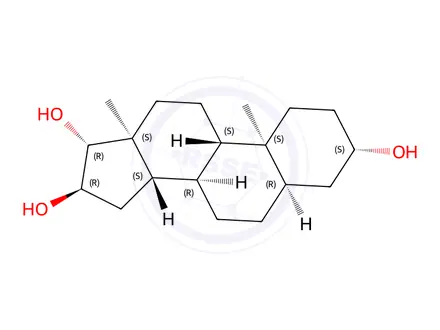Chemical structure of 5β-Androstane-3β,16α,17β-triol