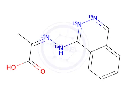 Chemical structure of Hydralazine-15N4 Pyruvic Acid Hydrazone