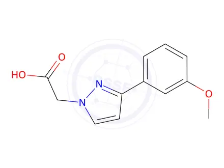 Chemical structure of 2-(3-(3-Methoxyphenyl)-1H-pyrazol-1-yl)acetic acid