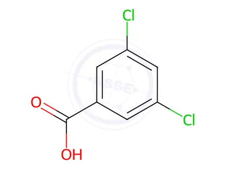 Chemical structure of 3,5-Dichlorobenzoic acid