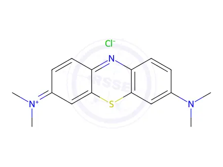 Chemical structure of Methylene blue