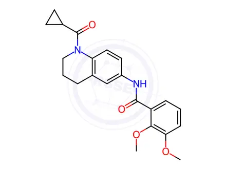 Chemical structure of N-(1-(Cyclopropanecarbonyl)-1,2,3,4-tetrahydroquinolin-6-yl)-2,3-dimethoxybenzamide