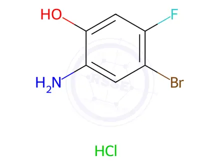 Chemical structure of 5-Bromo-4-fluoro-2-hydroxy-aniline Hydrochloride
