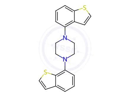 Chemical structure of 1-(Benzo[b]thiophen-4-yl)-4-(benzo[b]thiophen-7-yl)piperazine