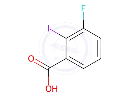 Chemical structure of 3-Fluoro-2-iodobenzoic acid
