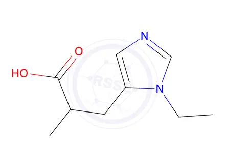 Chemical structure of 3-(1-Ethyl-1h-imidazol-5-yl)-2-methylpropanoic acid
