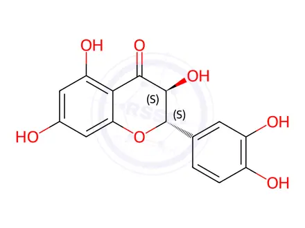 Chemical structure of (-)Taxifolin (111003-33-9)