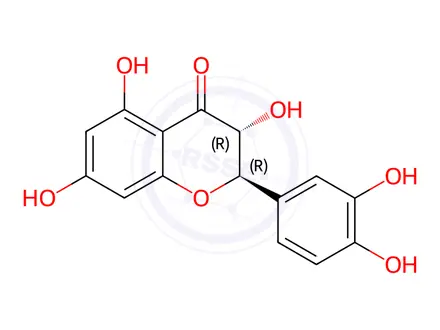 Chemical structure of (±)-Taxifolin