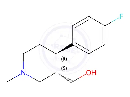 Chemical structure of Paroxetine Impurity - (3S,4R)-N-Methyl Paroxol