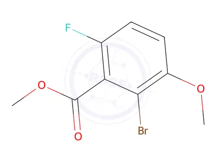 Chemical structure of Methyl 2-bromo-6-fluoro-3-methoxybenzoate