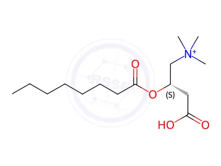 Chemical structure of Octanoyl (8,8,8-D3)-L-Carnitine HCl salt