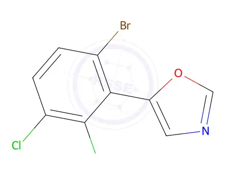 Chemical structure of 5-(6-Bromo-2,3-dichlorophenyl)oxazole