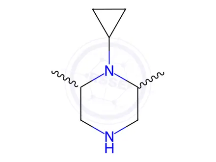 Chemical structure of 1-Cyclopropyl-2,6-dimethylpiperazine dihydrochloride