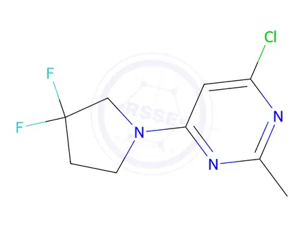 Chemical structure of 4-Chloro-6-(3,3-difluoropyrrolidin-1-yl)-2-methylpyrimidine
