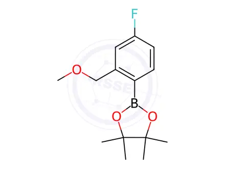 Chemical structure of 2-(4-Fluoro-2-(methoxymethyl)phenyl)-4,4,5,5-tetramethyl-1,3,2-dioxaborolane