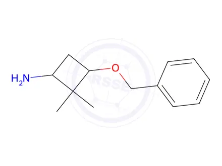 Chemical structure of 3-(benzyloxy)-2,2-dimethylcyclobutan-1-amine