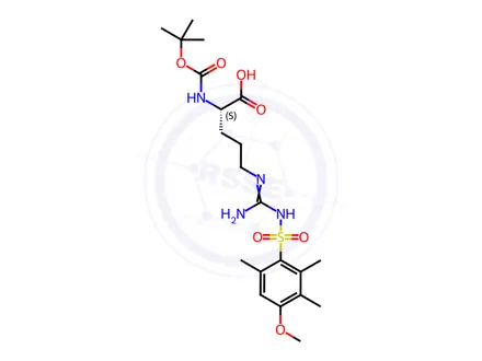 Chemical structure of Boc-Arg(Mtr)-OH