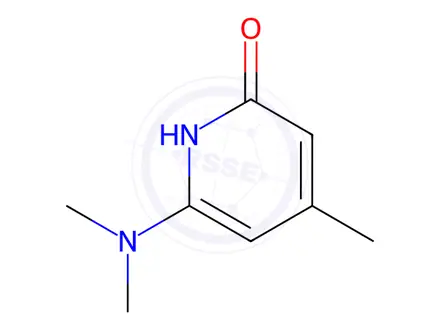 Chemical structure of 2(1H)-Pyridone, 6-(dimethylamino)-4-methyl-(8CI)