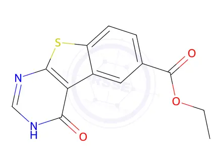 Chemical structure of Ethyl 4-hydroxybenzo[4,5]thieno-[2,3-d]pyrimidine-6-carboxylate 1537184-71-6