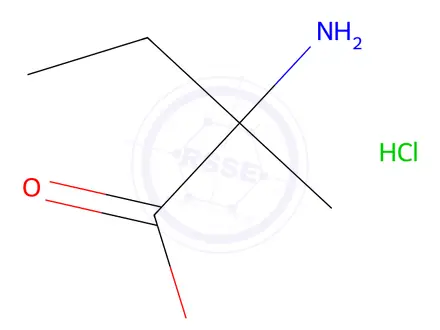 Chemical structure of 2-Amino-2-methylbutanoic acid
