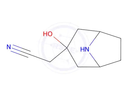 Chemical structure of 2-{3-hydroxy-8-azabicyclo[3.2.1]octan-3-yl}acetonitrile