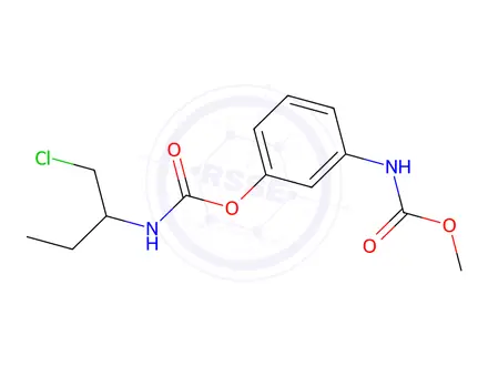 Chemical structure of N-[1-(Chloromethyl)propyl]carbamic acid 3-methoxycarbonylaminophenyl ester
