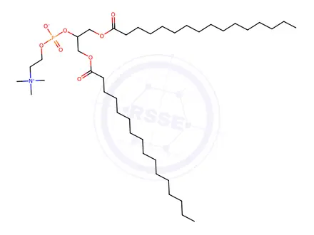 Chemical structure of 3,5,8-Trioxa-4-phosphatetracosan-1-aminium, 4-hydroxy-N,N,N-trimethyl-9-oxo-6-(((1-oxohexadecyl)oxy)methyl)-, hydroxide, inner salt, 4-oxide