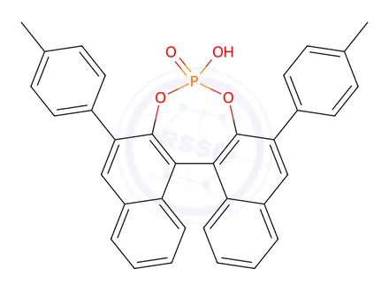 Chemical structure of Dinaphtho[2,1-d:1',2'-f][1,3,2]dioxaphosphepin, 4-hydroxy-2,6-bis(4-methylphenyl)-, 4-oxide, (11bS)-