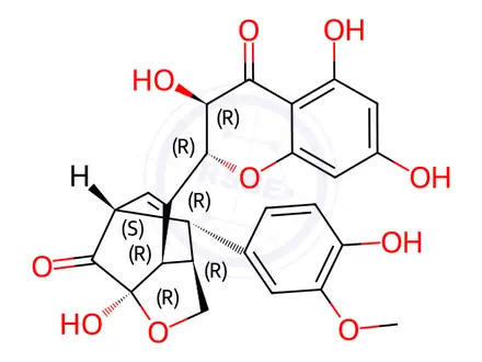 Chemical structure of Silydianin