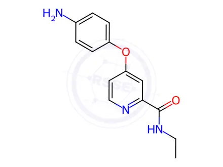 Chemical structure of 4-(4-Aminophenoxy)-N-ethylpicolinamide