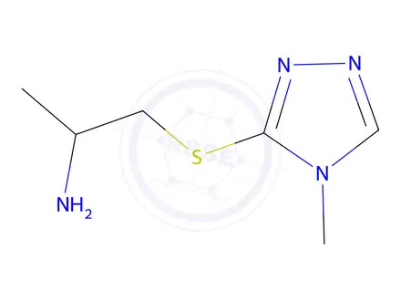 Chemical structure of 1-((4-Methyl-4h-1,2,4-triazol-3-yl)thio)propan-2-amine