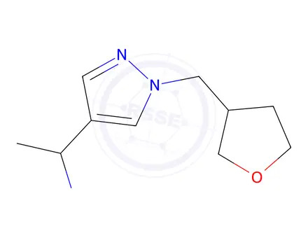 Chemical structure of 1-{1-[(oxolan-3-yl)methyl]-1h-pyrazol-4-yl}ethan-1-amine