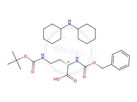 Chemical structure of Z-Dab(Boc)-OH · DCHA