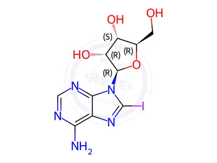 Chemical structure of 8-INDOADENOSINE