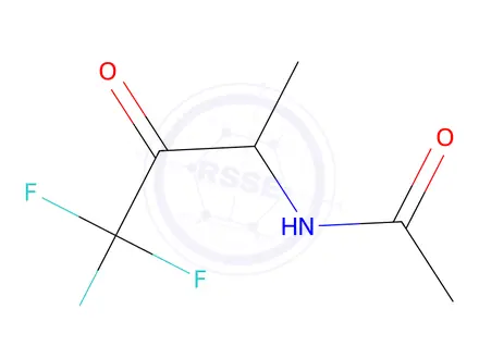 Chemical structure of Acetamide, N-(3,3,3-trifluoro-1-methyl-2-oxopropyl)-