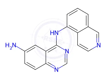 Chemical structure of N4-(Isoquinolin-5-yl)quinazoline-4,6-diamine