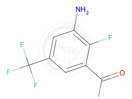 Chemical structure of 3-Amino-2-fluoro-5-(trifluoromethyl)benzoic acid