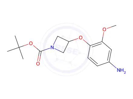 Chemical structure of Tert-butyl 3-(4-amino-2-methoxyphenoxy)azetidine-1-carboxylate